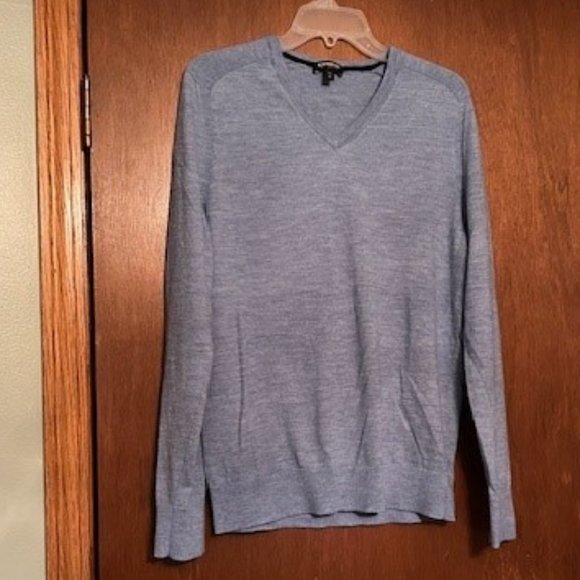 Express V-neck Men's Sweater size Medium, blue - Picture 1 of 2